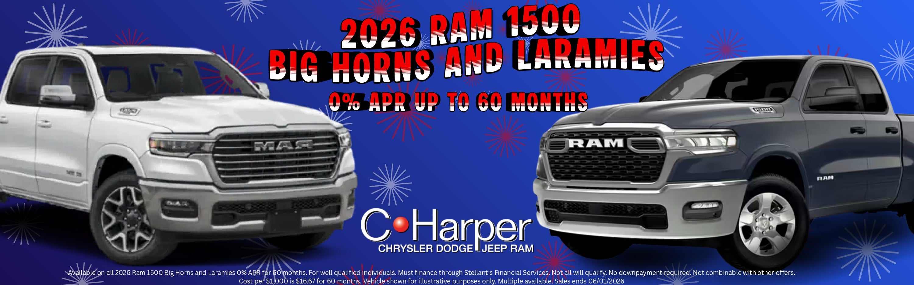 2026 RAM 1500 Big Horns and Laramies