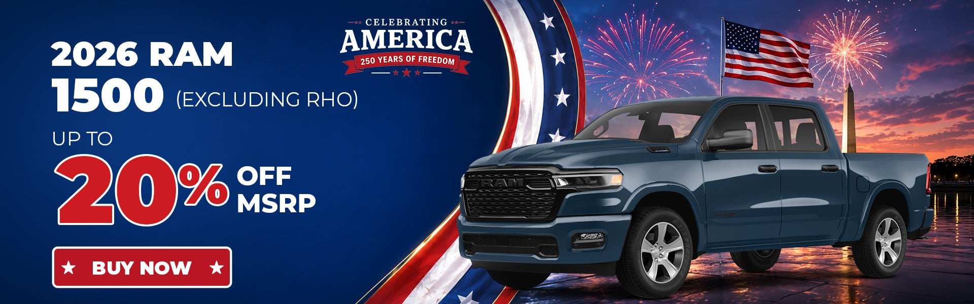 20% off MSRP for 2026 RAM 1500 offer