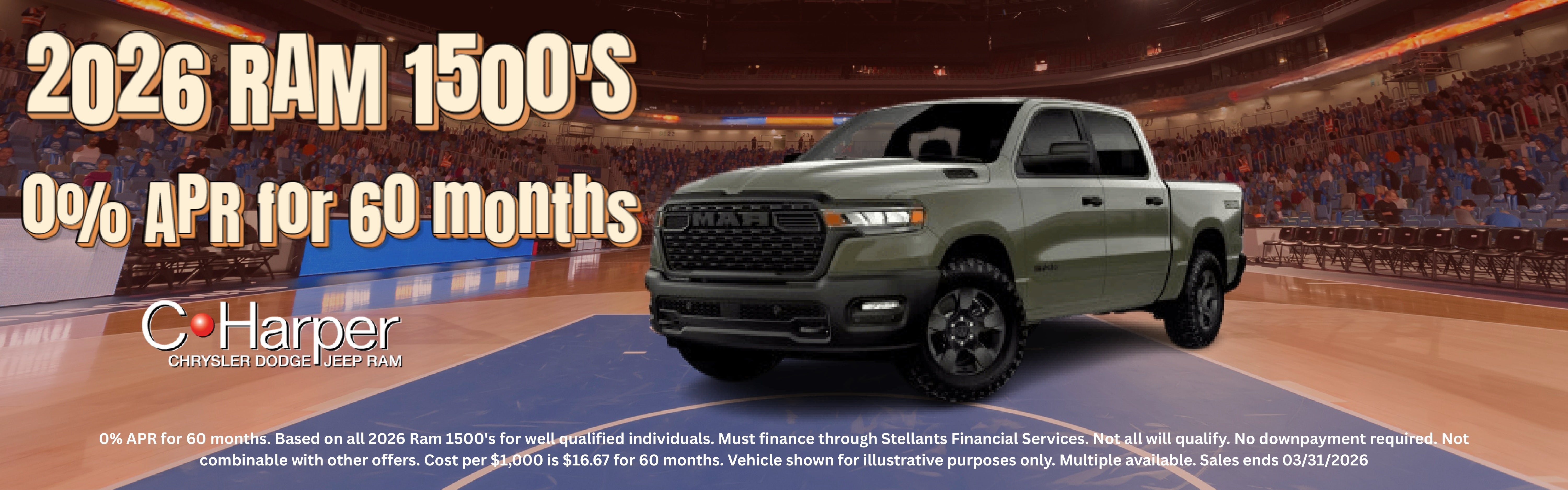 2026 RAM 1500 0%APR for 60 Months