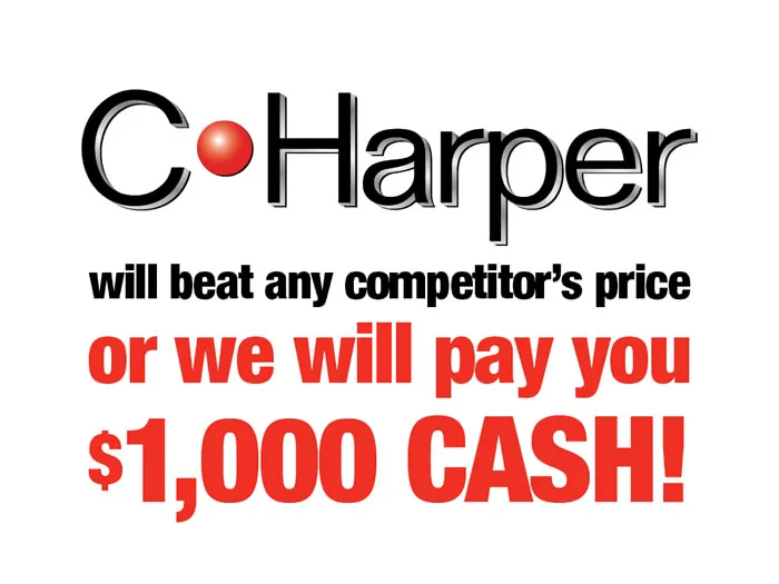 C Harper CDJR of Connellsville will beat any competitor's price or pay you $1,000 cash!